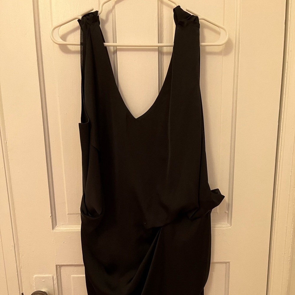 Acne Black Mini Dress with V-Neck